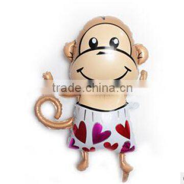 2015 New arrival 120*90cm lovely monkey balloon foil helium balloons for birthday party decoration globos,animal balloon