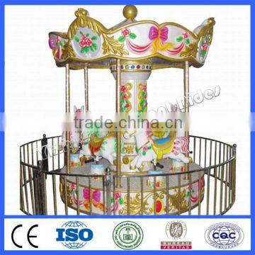 Small kids merry go round for sale 6 seats mini carousel