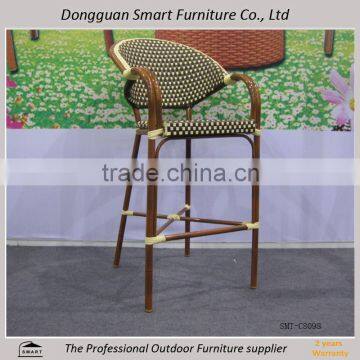 antique outdoor high bar stool rattan coffe chair