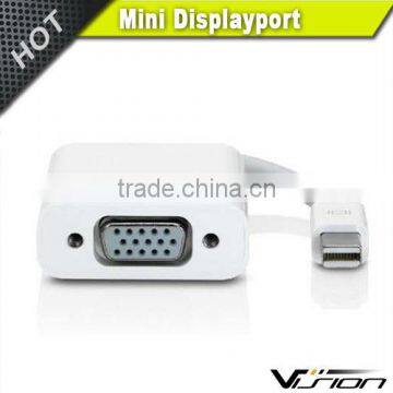 23cm white color mini displayport male to VGA female adapter