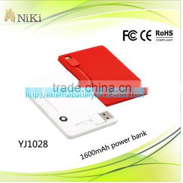 1500mAh External Ultrathin 6.8mm Credit Card Power Bank