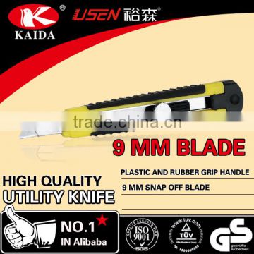 9mm twist lock rubber grip cutter knife