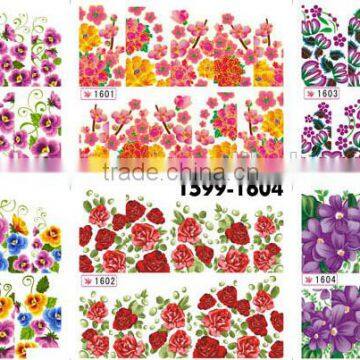 NEW 6 Sheet/set Beautiful Nail Art Sticker Transfer Water Decal 1569#1574 photo-6