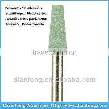 G-13 HP Shank Conical Shaped Silicone Carbide Maded Medium Grit Green Mounted Stone Concrete Grinding