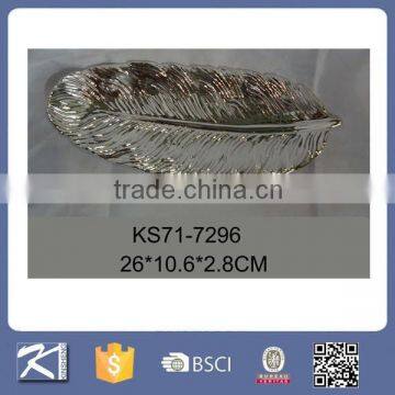 Colorful Home Decorative Items Ceramic Leaf Plate photo-6