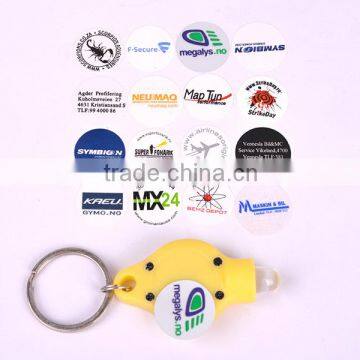 High Quality Plastic 40000mcd White Light LED Promotion Key Chain Factory photo-3