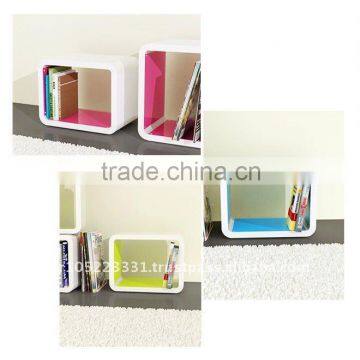 cubic's 2 color wall hanging cubes, wall-shelf, displays, storage box