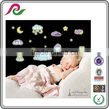 Cute Sleeping Bear Noctilucent Fluorescent Glow In Dark Mural Decal wall Sticker