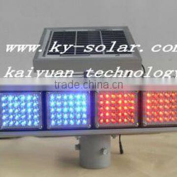 solar power traffic warning flash light