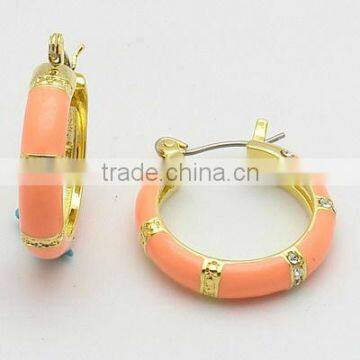 Wholesale Fashion Enamel Hoop Earrings