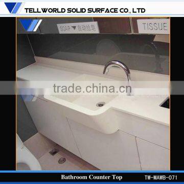 2014 modern small luxury artificial marble wash sink design for sale