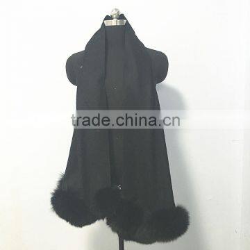 elegant cape with fur balls