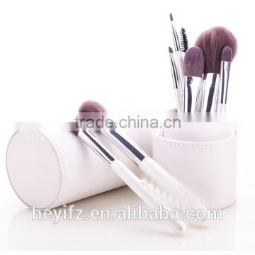 Top-selling 8pcs White Travelling Makeup Brush Set With Makeup Cup Holder