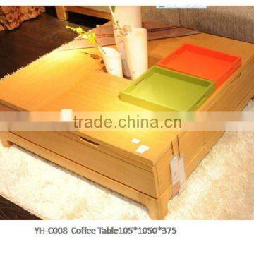 Square Ash Wood Coffee Table