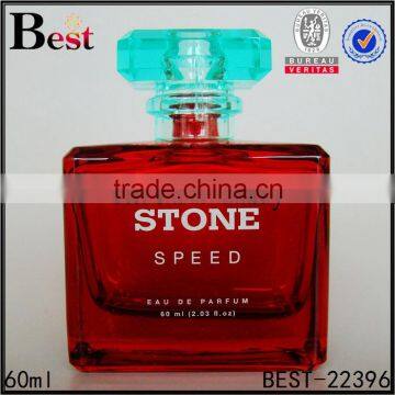 100ml decal handling red glass perfume bottles pump sprayer