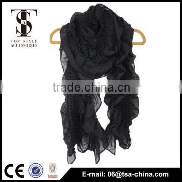 Wholesale fashion lady acrylic crushed scarf