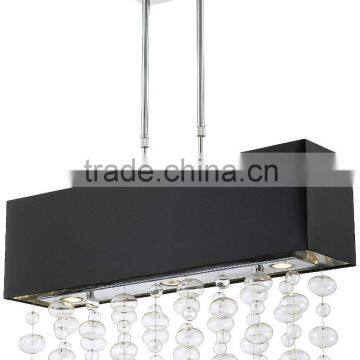 11.16-2 Clear glass bubbles create sparkle and drama large black chandelier design Rectangular Pendant                        
                                                Quality Choice