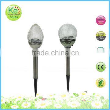 Crackle ball solar garden path light