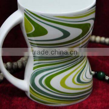 creative fashion siple retro cambered colour ceramic mug for gift and decoration