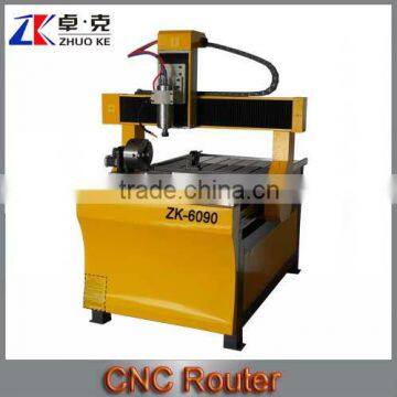 cnc 3D engraving machine with rotary axis (ZK-6090)