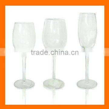 Hand blown clear wine glass,drinking glass whole sales