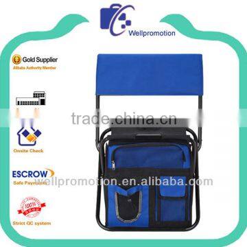 Wellpromotion polyester Outdoor Foldable Cooler Chair with shoulder strap