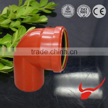 Orange 90 deg PVC elbow