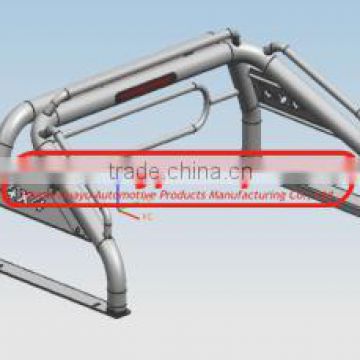 3" Stainless Steel Roll Bar with side handrail and elliptical circle for Toyota Hilux Vigo