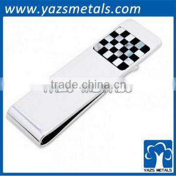 Onyx and MOP Checker Step Money Clip/Onyx money clip