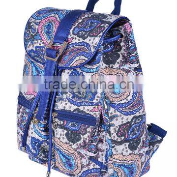 the Most Popular Classical Pattern Ladies Canvas Backpack
