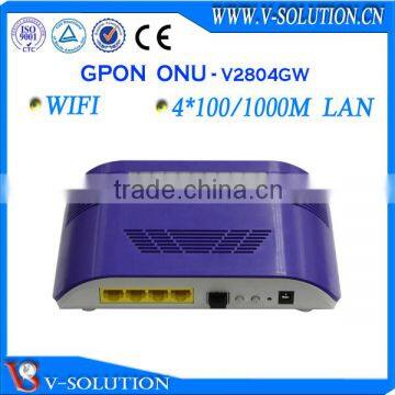 High Speed 4 GE RJ45 LAN Port FTTH GPON Interface WiFi ONU