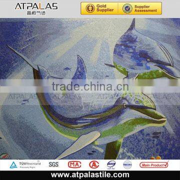 dolphin mural design swimming pool mosaic art