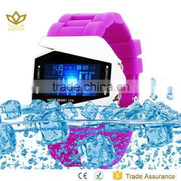 Fashion 50 meters waterproof watch aircraft style watches silicone watch