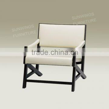 The New Classic Modern Wood And Leather Leisure Chair photo-5