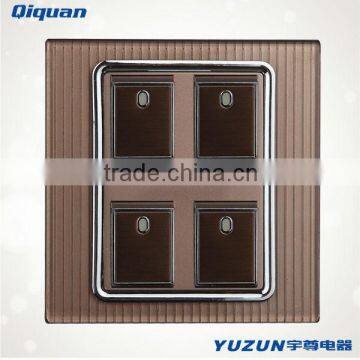 Transparent switch 4 gang wall switch