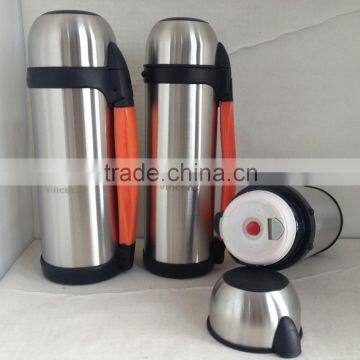 500ml leak-proof eco-friendly outdoor activity hiking use small steel thermos insulated travel bottle portable with strap