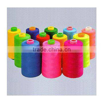 100% polyester sewing threads Ne 40/2 5000Yards dyed colors