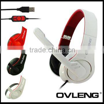 china electronic High-definition Neodymium drivers USB gaming headphone