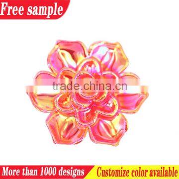 Shining style plastic material flower shoes accessories