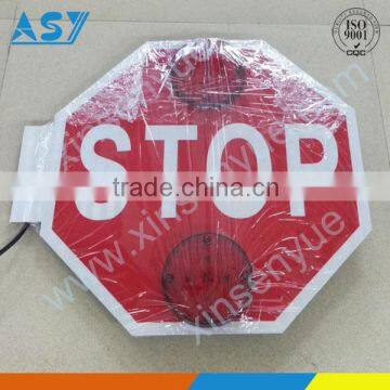 Hotsale!!18" octagon stop arm decal traffic stop sign on school bus