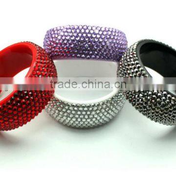 Rhinestones Acrylic Bracelet Bangle