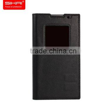SIKAI Black/Brown/Red PRIV Leather Smart Flip Case