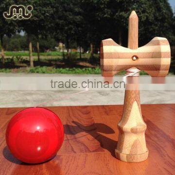 Stylish Glued Red Ball Bamboo Kendama,custom Natural Kendama Bamboo