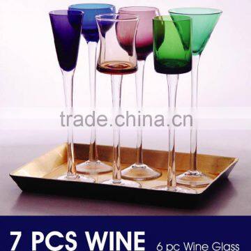 7pcs solid colored mini glass set