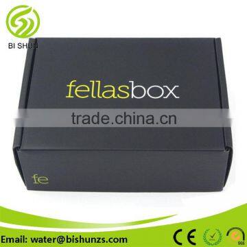 Boutique black custom electronic corrugated paper box