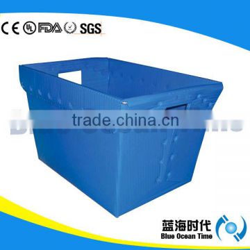 Nestable corrugated plastic mail totes