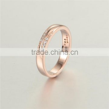 latest rose gold eternity design 925 crystal micro pave ring for men