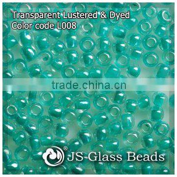 High Quality Fashion JS Glass Seed Beads - L008# Lustered Dyed Blue Green Transparent Rocailles Beads For Garment & Jewelry