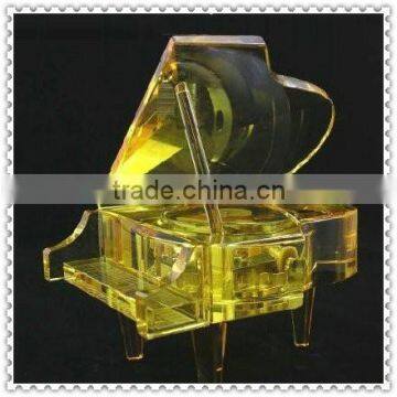 Honey Yellow Crystal Music Box Favor for Table Decoration