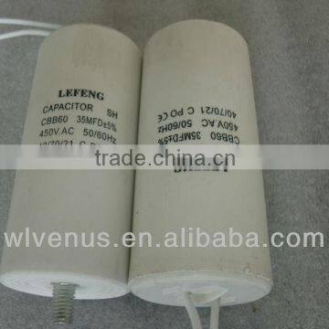 white plastic &auminum shell cbb60 cbb61 cbb65 cd60 series capacitor 5uf-100uf 250vac-450vac